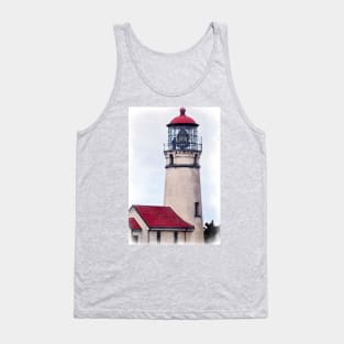 Cape Blanco Lighthouse Watercolor Tank Top